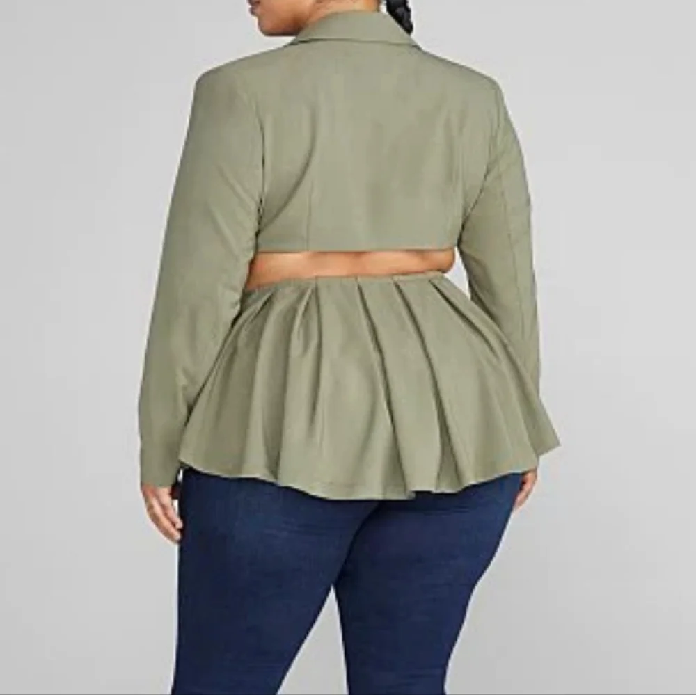 Desire Cutout Waist Blazer - Picture 1 of 3